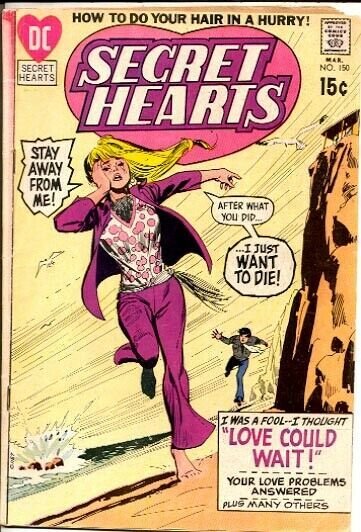 SECRET HEARTS #150-DC ROMANCE-L@@K! VG