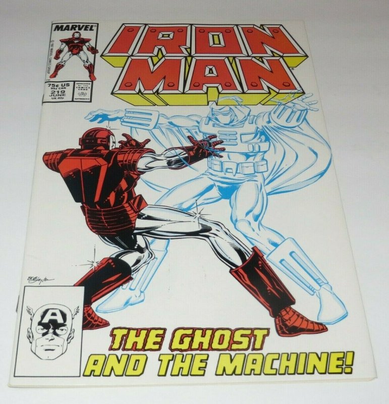 Iron Man #219 VF+ White Pages High Grade Marvel Comic Book 1st App The Ghost