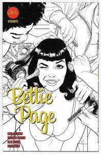 Bettie Page #5 Kano 1:10 B&W Variant (Dynamite, 2021) NM