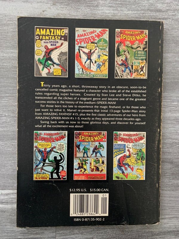 1992 THE AMAZING SPIDER-MAN Masterworks Volume 1 VG- 3.5 1st Printing