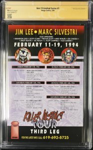 Gen 13 Limited series (1994) # 1 (CGC 9.8 SS) Signed Jim Lee * Image Comics