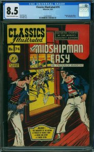 Classics Illustrated #74 (1950) CGC 8.5 VF+