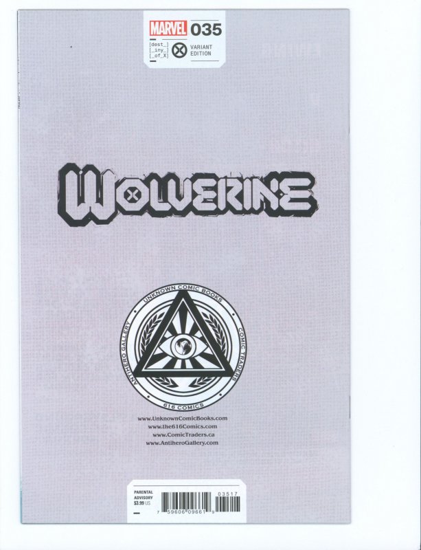 Wolverine #35 Williams Virgin Cover (2023)