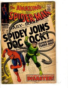 Amazing Spider-Man # 56 FN Marvel Comic Book Goblin Silver Age Stan Lee JG9