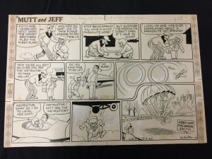 Mutt and Jeff Sunday Newspaper Original Comic Strip Art Al Smith 12/9/1962