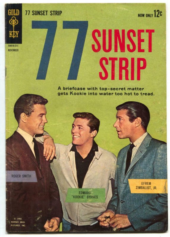 77 Sunset Strip #1 1962-- Gold Key TV Comic- Efrem Zimbalist Jr VG