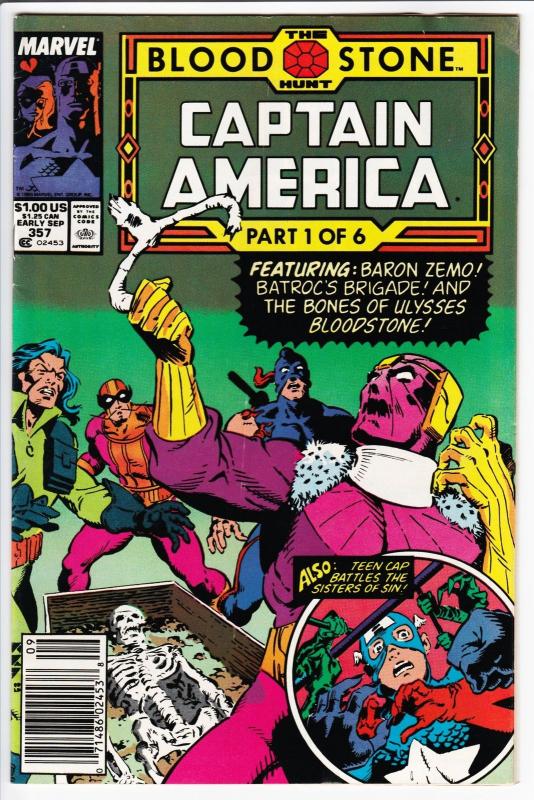 Captain America #357 (Marvel, 1989) VG-