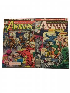 Avengers #142 Kang Squadron Supreme Perez Art & #155 Kirby Cover Lot Bronze Age