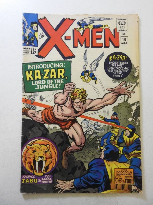 The X-Men #10 (1965) VG Condition 1st SA Appearance of Ka-Zar!