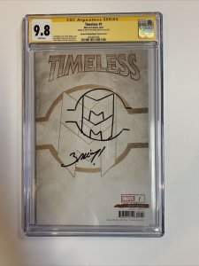 Timeless (2022) # 1 (CGC 9.8 WP SS) Signed & Sketch Mark Bagley | Census=2