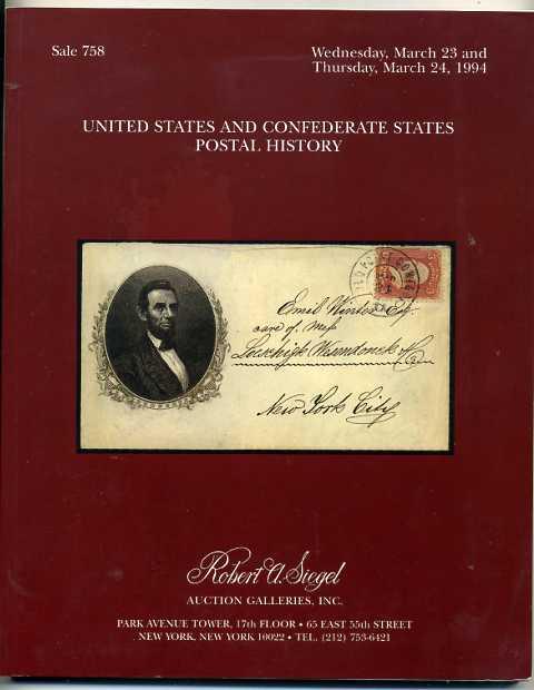 Siegel Sale of US and Confederate States Postal History