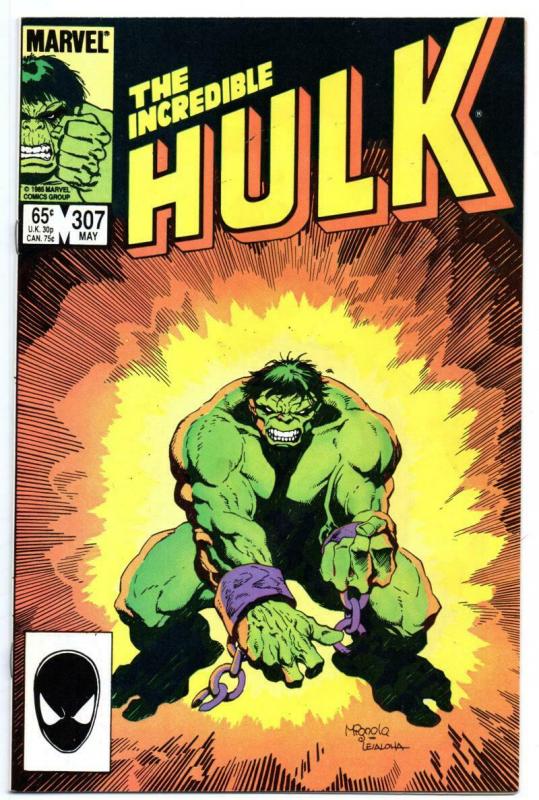 HULK #307, VF/NM, Incredible, Bruce Banner, Mignola, 1968 1985, Marvel