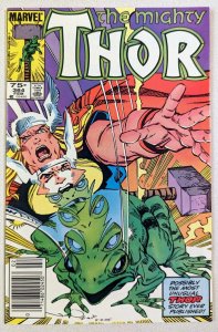 Mighty Thor #364 VF+ 8.5 1st Appearance Of Puddlegulp Throg Newsstand Key Issue