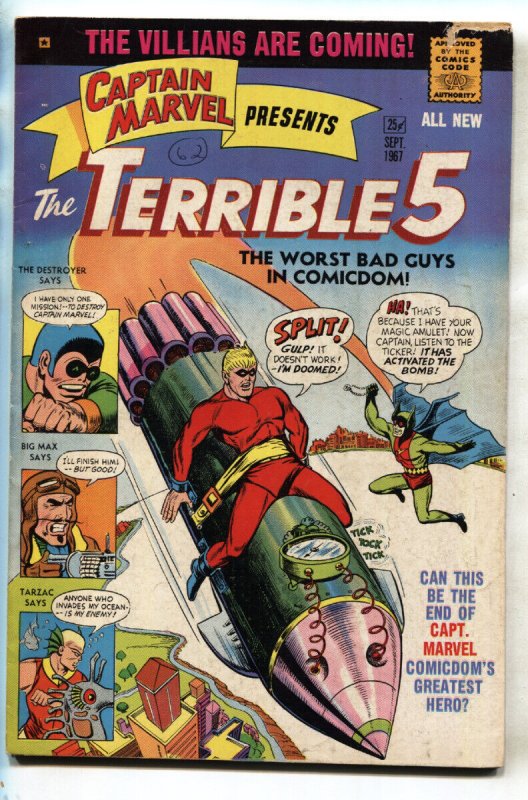 CAPTAIN MARVEL PRESENTS THE TERRIBLE FIVE #5-1967-comic book