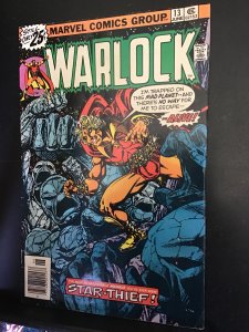 Warlock #13 (1976) Mid-high-grade Jim Starlin art! Star Thief! FN Wow