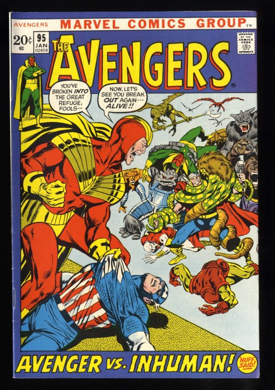 Avengers #95 VF- 7.5 White Pages Neal Adams!