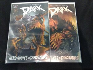 American Mythology Dark Werewolves vs Dinosaurs #1 LOT OF 2 MAIN & VARIANT