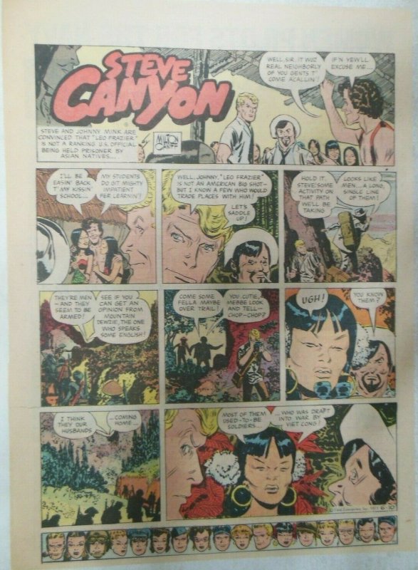 (18) Steve Canyon Sundays by Milton Caniff from 1973 Tabloids = 11 x 15 Inches