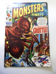 Where Monsters Dwell #3 (1970) FN- Condition