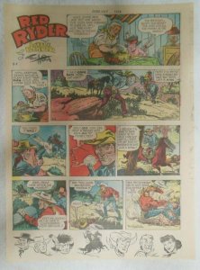 (52) Red Ryder Sunday Pages by Fred Harman from 1958 Most Tabloid Page Size!