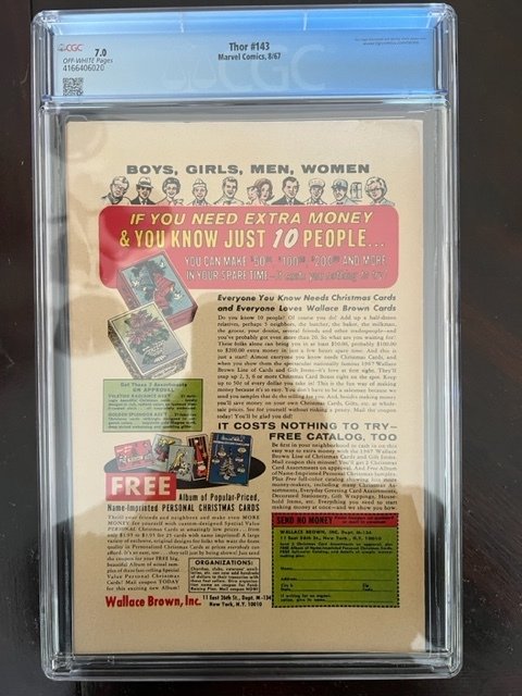 Thor #143 (1967) - CGC 7.0 - Balder & Sif