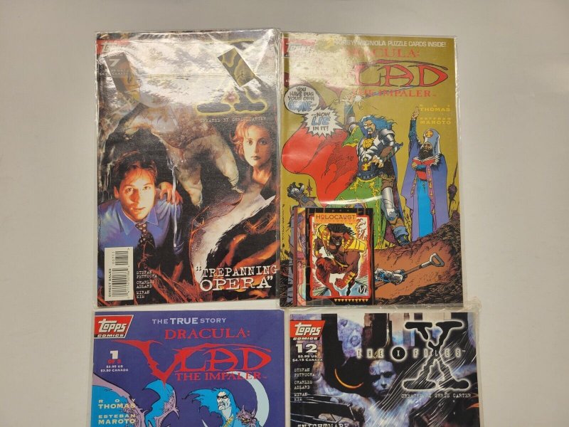 4 Topps Comics #1 2 Dracula Vlad the Impaler + #7 12 X Files 65 LP4