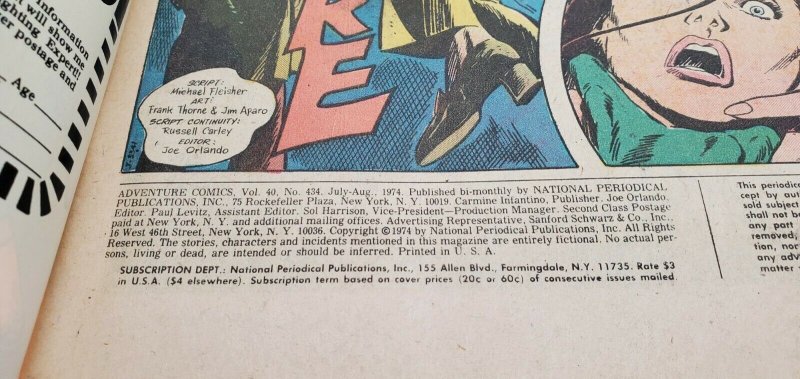 ADVENTURE COMICS #434 (1974) (DC) VF-/VF