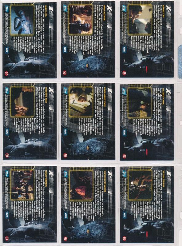 2000 Topps X-Men movie Cards Set of 72, Wolverine, Storm,Toad, Professor X etc