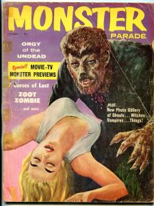 Monster Parade Magazine #2 1958- Plan 9- Frankenstein- Wolfman G