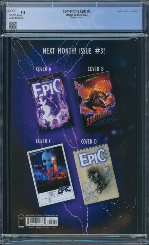 Something Epic #2 CGC 9.8 Back To The Future Movie Poster Homage Cvr Image 2023