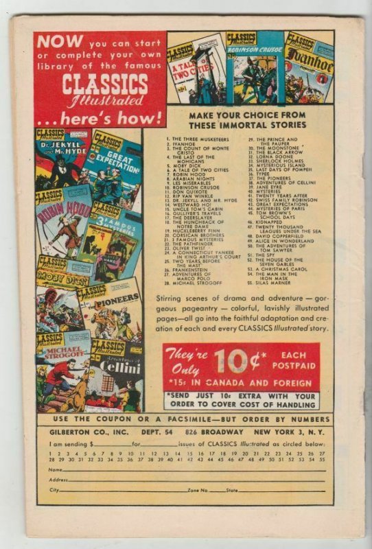 Classics Illustrated #57 (March-1949) VF High-Grade Hiawatha