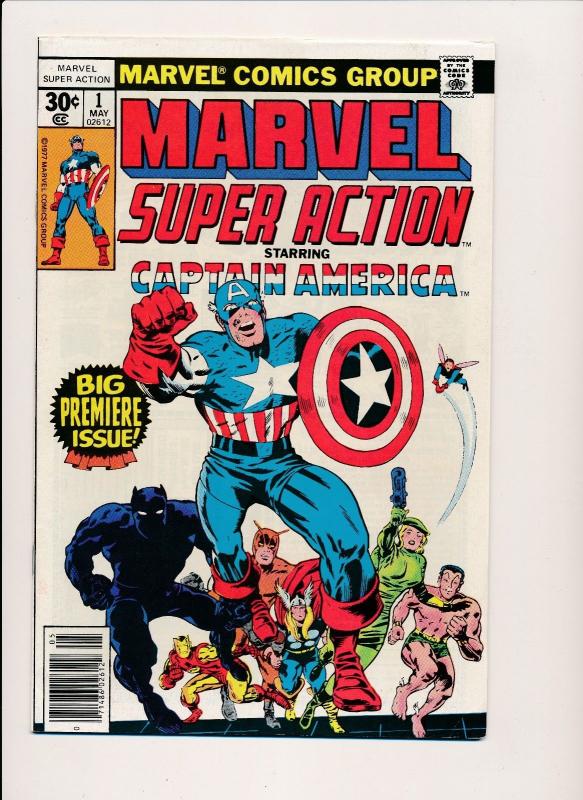 MARVEL SUPER ACTION #1 Captain America 1977  FN/VF  (HX589)