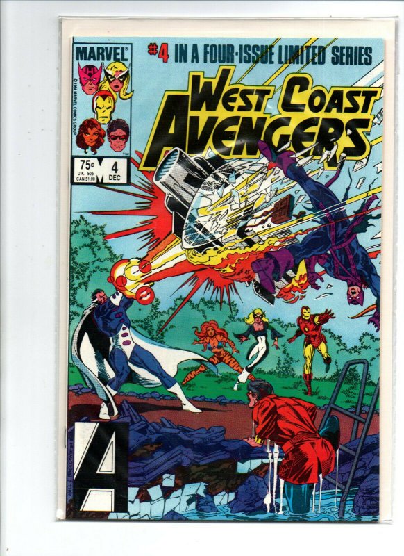 West Coast Avengers #1 2 3 & 4 Complete Set - min-series - 1984 - VF/NM