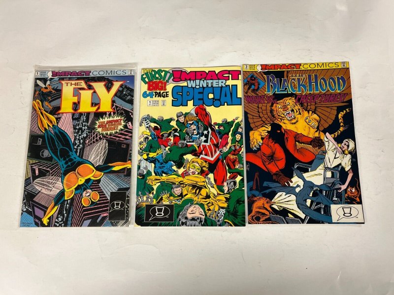 5 Impact Comics Black Hood 1 2 3 Fly 1 Winter Special 1 9 JW29