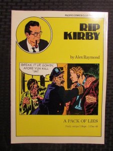 1980 RIP KIRBY A PAck of Lies #12 VF 8.0 Pacific Comics Club Alex Raymond
