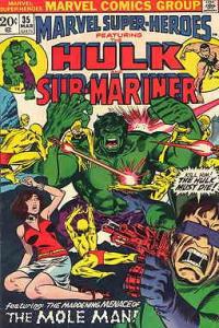 Marvel Super-Heroes (Vol. 1) #35 VG ; Marvel | low grade comic Hulk Sub-Mariner