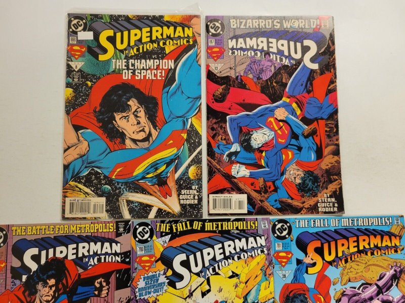 5 Action Comics DC Comic Books #696 697 699 700 701 Superman 23 TJ18