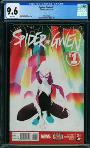 SPIDER-GWEN #1, CGC 9.6 NM+ First Solo Series Spider-Verse 2015
