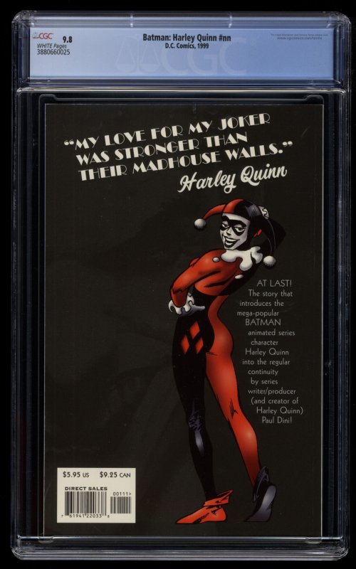 Batman: Harley Quinn #nn CGC NM/M 9.8 White Pages