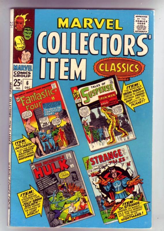 Marvel Collectors' Item #6 (Dec-66) VF/NM+ High-Grade Fantastic Four, Mr. Fan...