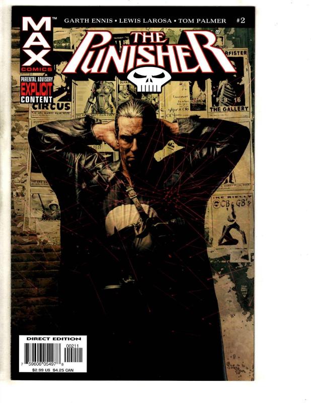 Lot Of 10 Punisher Marvel Comic Books # 1 2 5 8 9 10 11 12 13 14 Defenders CR35