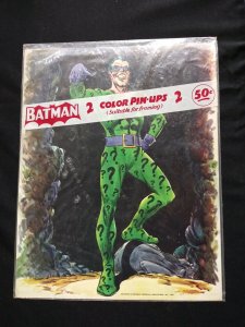 1966 DC 2 PACK OF PIN-UPS BATMAN AND THE RIDDLER SEALED RARE!