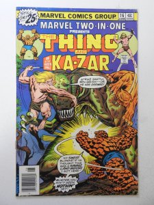 Marvel Two-in-One #16 (1976) VG+ Condition moisture stain, stamp fc