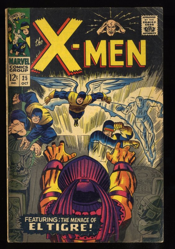 X-Men #25 VG+ 4.5 1st Appearance El Tigre! Jack Kirby Cover!