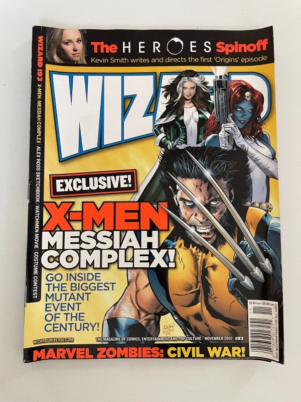 Wizard # 193 2007 Comic Book Magazine Wolverine X-Men Cover 1 J243