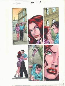 Spectacular Spider-Man #251 p.6 Color Guide Art Peter & MJ Romance John Kalisz