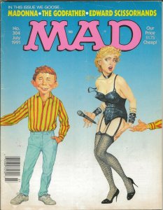 ORIGINAL Vintage 1991 Mad Magazine #304 Madonna Godfather Edward Scissorhands