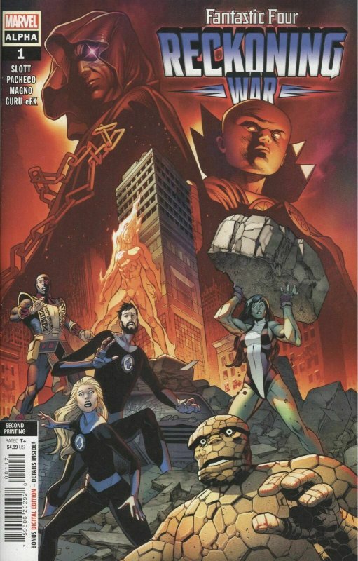 Fantastic Four Reckoning War Alpha #1 2nd Print Variant Comic Book 2022 - Marvel