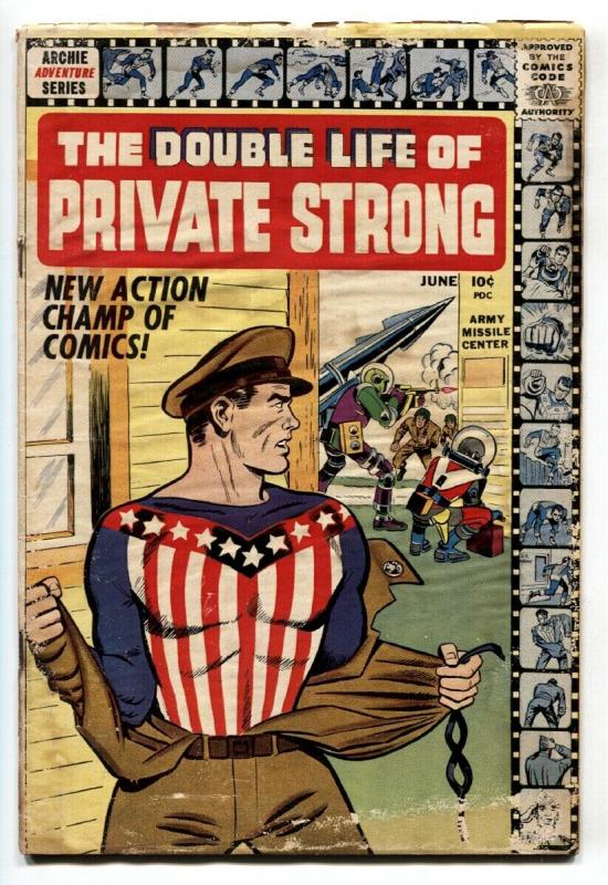 Double Life of Private Strong #1 1959-1st issue-Shield origin-Simon & Kirby-G