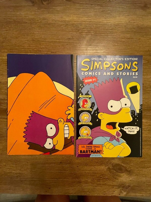 Simpsons Comics & STORIES # 1 NM W/Poly Bag & Poster Bongo Comic Book Homer J945 